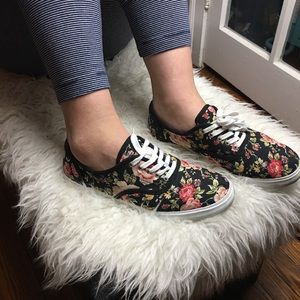 Cute floral Keds style tennis shoes